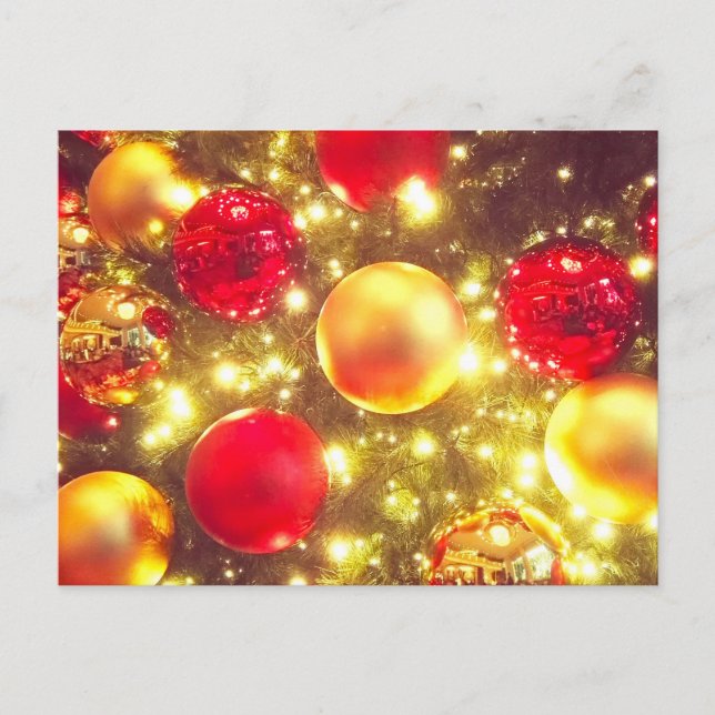Shiny Christmas Ball Cluster Delight Postkarte (Vorderseite)