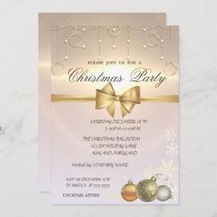 Shiny Christmas Balls, Weihnachtsfest im Unternehm Einladung