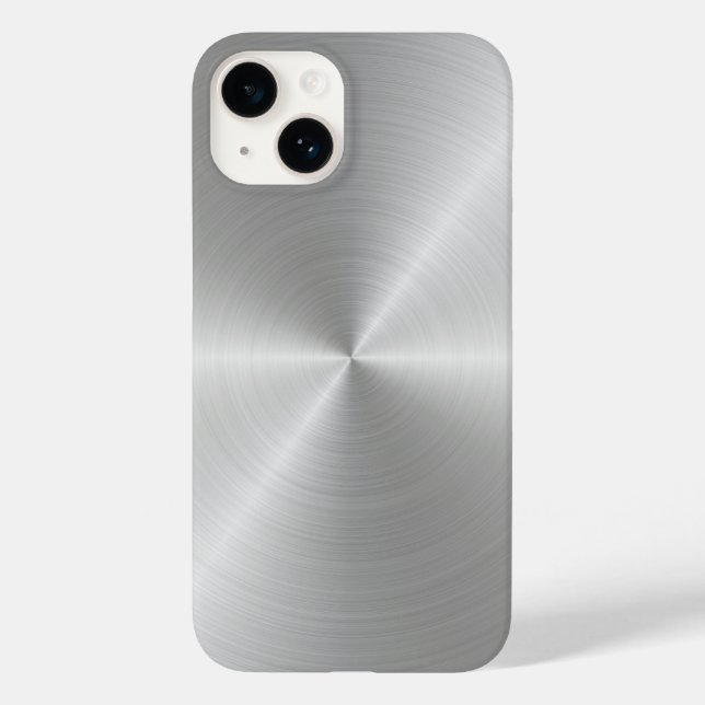 Shiny Circular Polished Metal Texture Case-Mate iPhone Hülle (Rückseite)