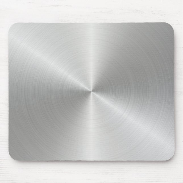 Shiny Circular Polished Metal Texture Mousepad (Vorne)