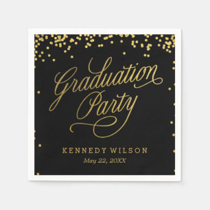 Shiny Confetti Editable Color Abschluss Napkins Serviette