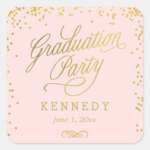 Shiny Confetti Editable Color Abschluss Stickers