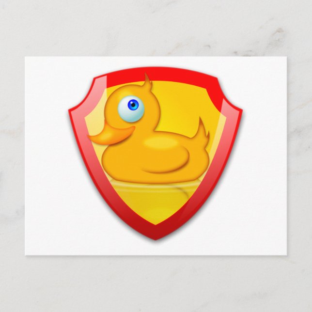Shiny Defender Duck Postkarte (Vorderseite)