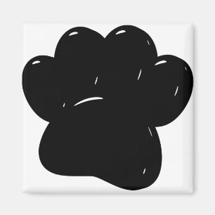 Shiny Dog Paw Print Zeichnend Magnet