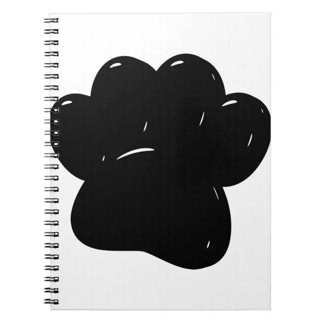 Shiny Dog Paw Print Zeichnend Notizblock (Vorderseite)