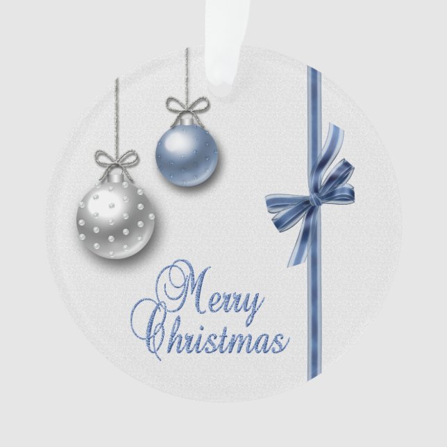 Shiny Elegant Christmas Balls Ornament (Vorderseite)