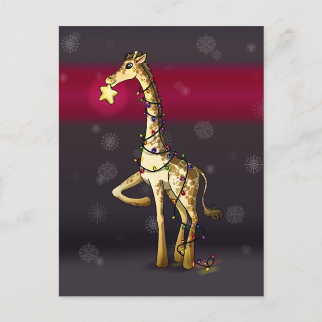 Shiny Giraffe Postkarte (Vorderseite)