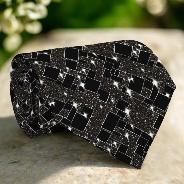 Shiny Glitter Diamond Effect Elegant Modern Luxury Krawatte (Von Creator hochgeladen)