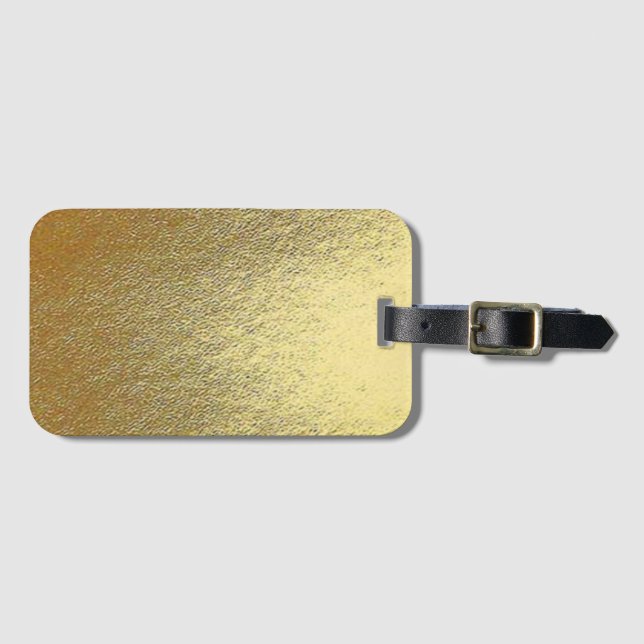 Shiny Gold Art Gepäckanhänger (Vorderseite (Horizontal))