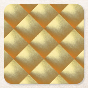 Shiny Gold Art Rechteckiger Pappuntersetzer