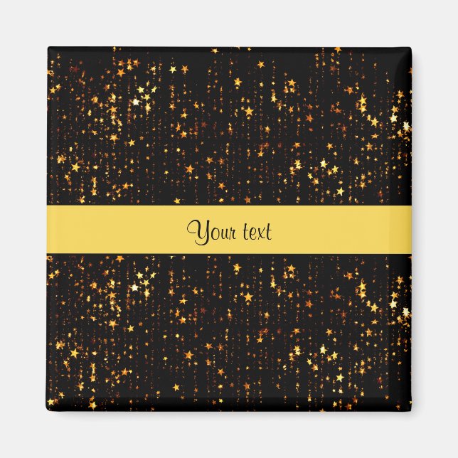 Shiny Gold Christmas Stars Magnet (Vorne)