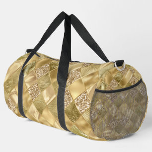 SHINY GOLD DIAMOND TEXTURE SIEHT AUS DUFFLE BAG