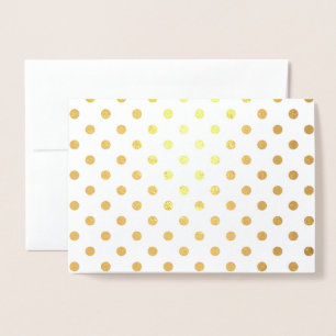Shiny Gold Foil Polka Dots Folienkarte