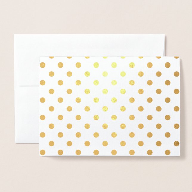 Shiny Gold Foil Polka Dots Folienkarte (Vorderseite mit Umschlag)