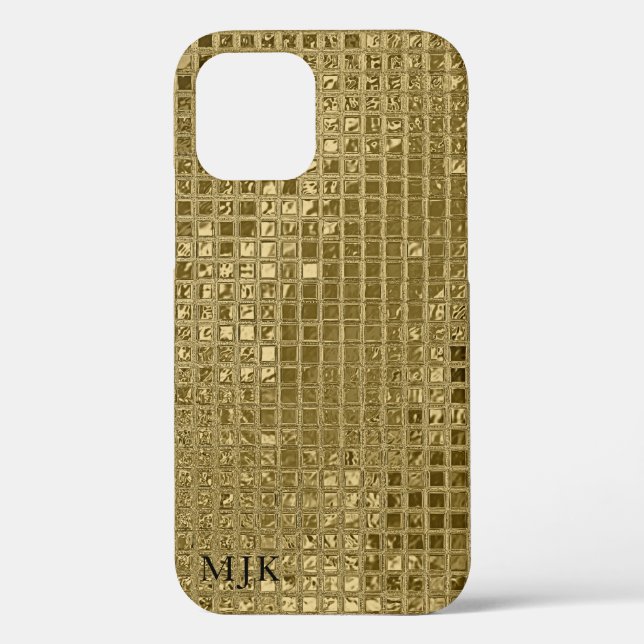 Shiny Gold Foil Squares Case-Mate iPhone Hülle (Rückseite)