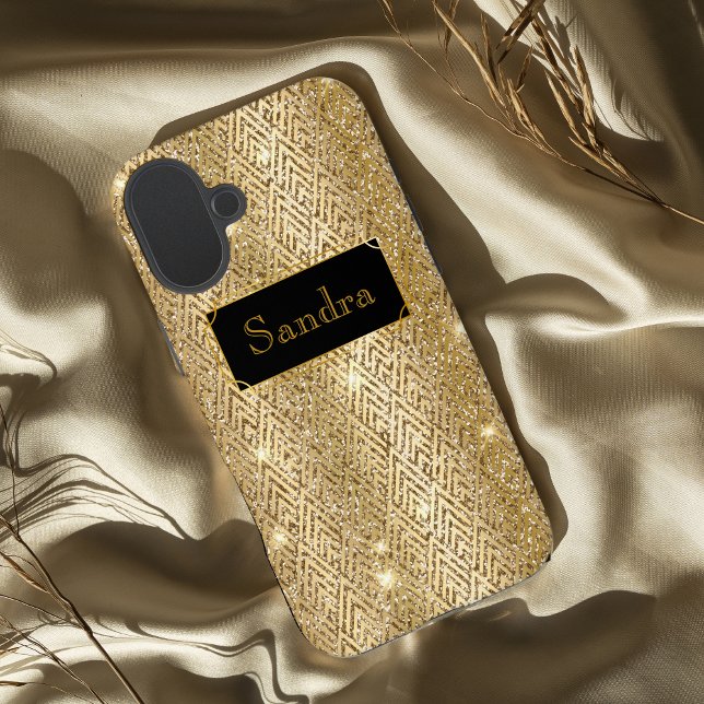 Shiny Gold glamouröse Kunst Deko Case-Mate iPhone Hülle (Von Creator hochgeladen)