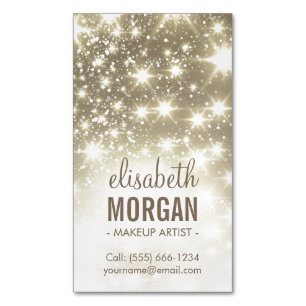 Shiny Gold Glitzern Glamoure Magnetische Visitenkarte
