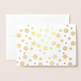 Shiny Gold Snowflakes Folienkarte