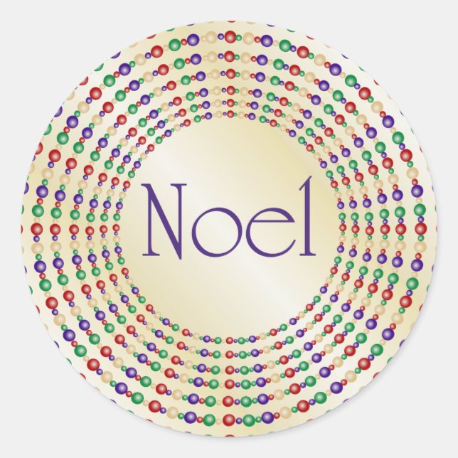 Shiny Gold Weihnachten Stickers (Vorderseite)