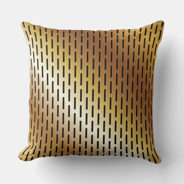 Shiny Golden Metal Tile Kissen (Vorderseite)