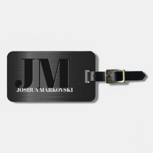 Shiny Gray Carbon Fiber Texture Luggage Tag Gepäckanhänger