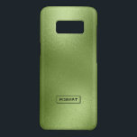 Shiny Green Abstrakt Modern Background Monogram Case-Mate Samsung Galaxy S8 Hülle<br><div class="desc">Eleganter,  moderner,  glänzender abstrakter grüner Hintergrund,  anpassbar Monogramm.</div>