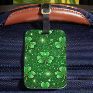 SHINY GREEN IRISH CELTIC KLEEBLATTS GEPÄCKANHÄNGER