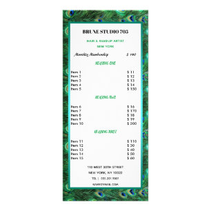 Shiny Green Peacock Feathers Price List Werbekarte