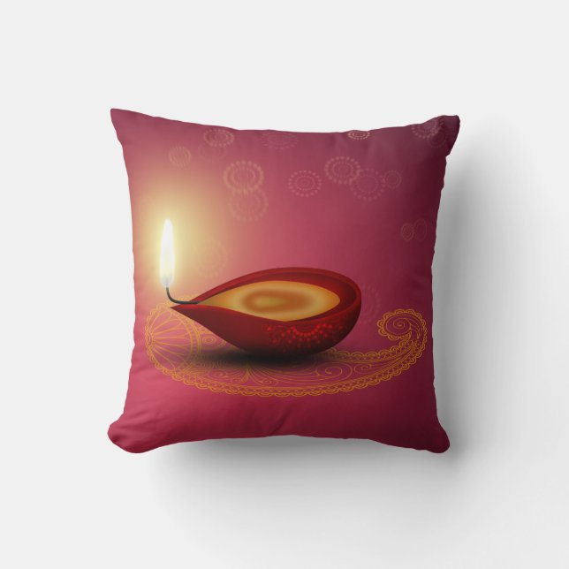 Shiny Happy Diwali Diya - Pillow Kissen (Vorderseite)