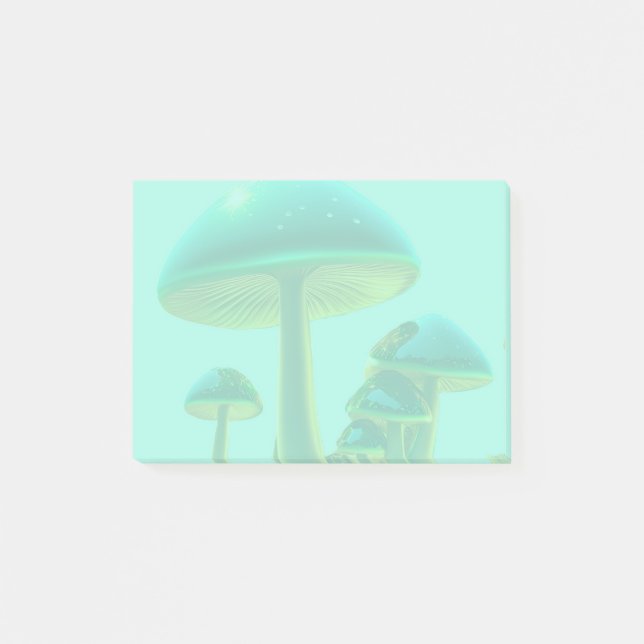 Shiny-holografische Pilze Post-it Klebezettel (Vorderseite)