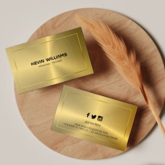 Shiny-Imitate mit goldfarbenem Hintergrund Visitenkarte