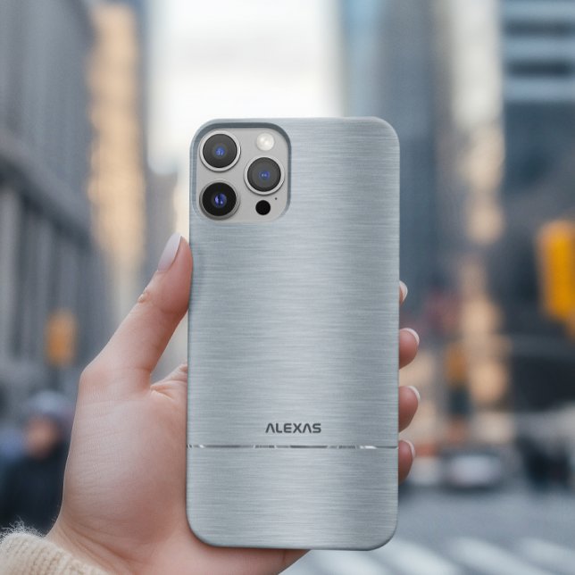 Shiny Imitate silber gebürstetes Aluminium metalli Case-Mate iPhone Hülle (Von Creator hochgeladen)