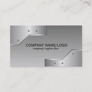 Shiny Imitats Metallic Embossed Look Business Card Visitenkarte