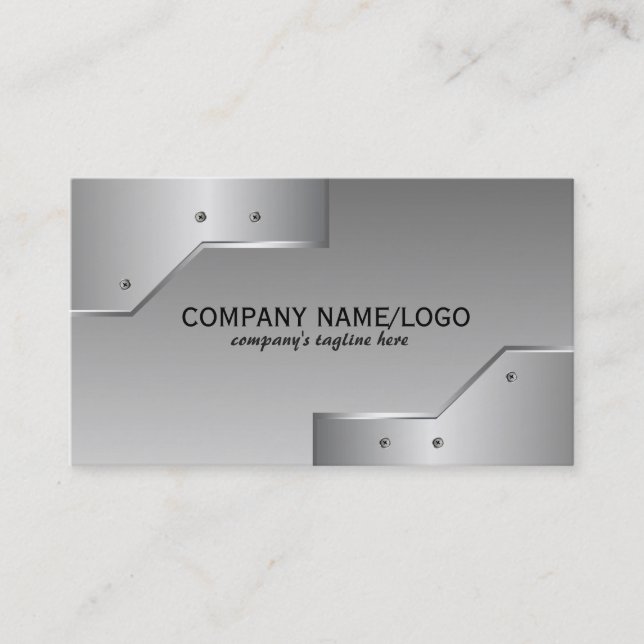 Shiny Imitats Metallic Embossed Look Business Card Visitenkarte (Vorderseite)
