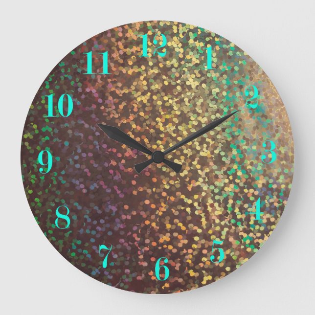 Shiny, Konfetti Große Wanduhr (Vorderseite)
