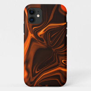 Shiny Korallen gekrümmte Wellen über dunklen Fonds Case-Mate iPhone Hülle