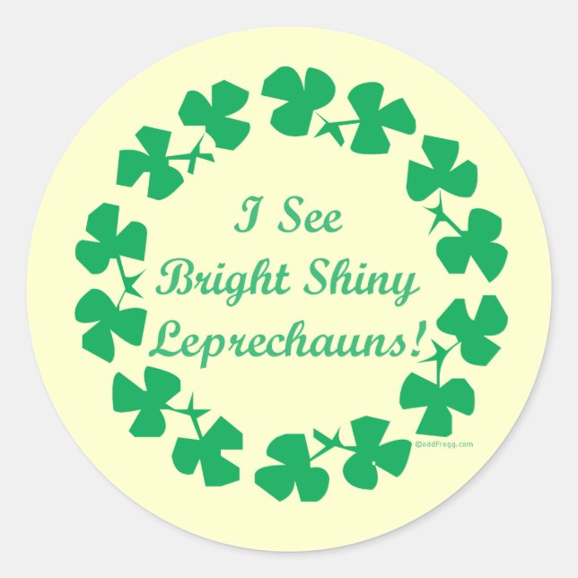 Shiny Leprechauns St. Patrick's Day Stickers (Vorderseite)