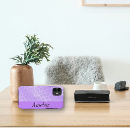 Shiny Lila Foil Lattice Case-Mate iPhone Hülle