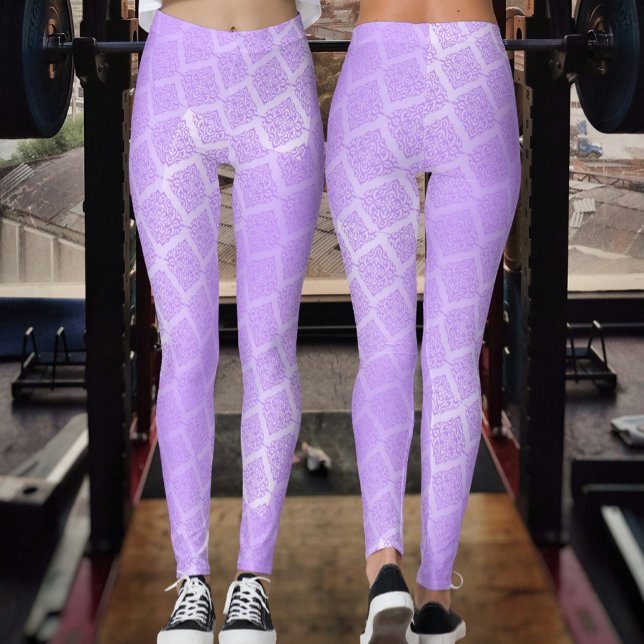 Shiny Lila Foil Lattice Leggings (Von Creator hochgeladen)