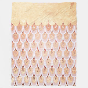 Shiny Lmon Pink Glitzer Meerjungfrau Fischskala Fleecedecke