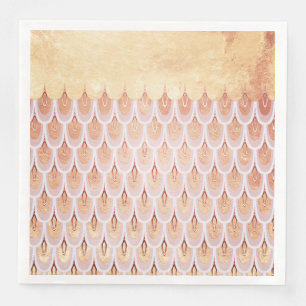 Shiny Lmon Pink Glitzer Meerjungfrau Fischskala Serviette