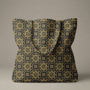 Shiny Luxurious Gold und Black marokkanischen Mosa Stoff