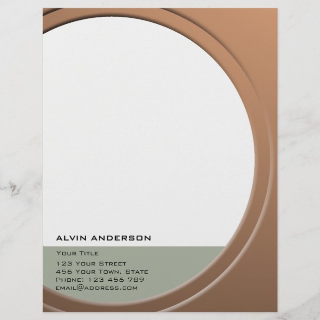 Shiny Metallic Anpassbar für Text und Farbe Briefkopf (Vorderseite)