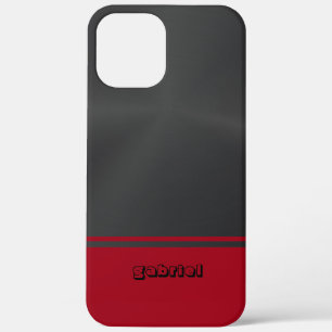 Shiny Metallic Black and Red Case-Mate iPhone Hülle