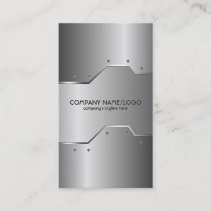 Shiny Metallic Embossed Look Business Card Visitenkarte