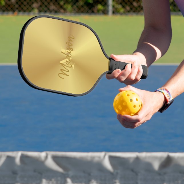 Shiny Metallic Gold Textur Pickleball Schläger (InSitu)