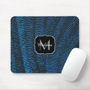 Shiny Metallic, leuchtend blau, abstrakt Mousepad