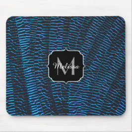Shiny Metallic, leuchtend blau, abstrakt Mousepad