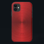Shiny Metallic Red Design Stainless Steel Look Case-Mate iPhone Hülle<br><div class="desc">Die roten Edelstahlkonstruktionen sind aus schimmerndem Metall. Anpassbare und optionale Monogramm. Dies ist ein Bild mit metallischem Hintergrund</div>