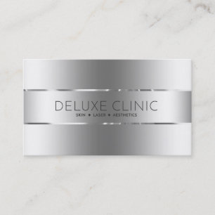 Shiny Metallic Silver Background Visitenkarte